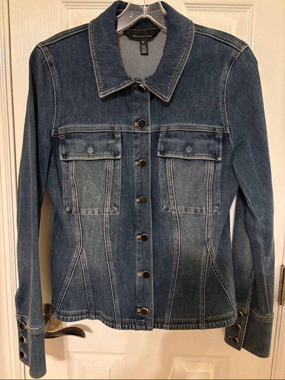 White House Black Market Blue Denim Jean Jacket